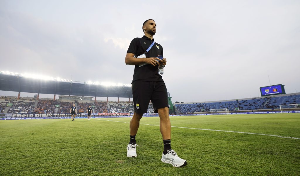 Pemain Persib Bandung dalam persiapan pertandingan melawan Persik Kediri